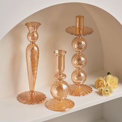 Glass Vase Candle Holders