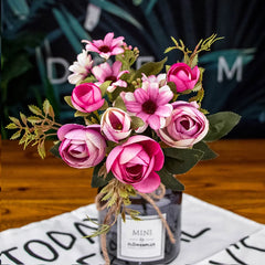 Silk Flower Jar Decor