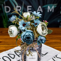 Silk Flower Jar Decor