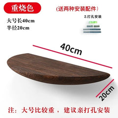 Wooden Semicircle Wall Shelf
