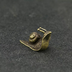 Cute Mini Vintage Brass Snail Statue