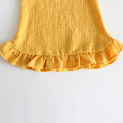 Ruffle Sleeve Girls Blouse