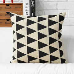 Modern Black & White Geometric Pillow Cushion
