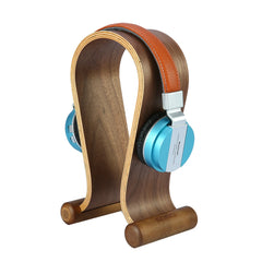 Leather and Wood Headphone Stand
