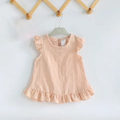 Ruffle Sleeve Girls Blouse