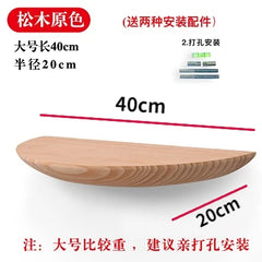 Wooden Semicircle Wall Shelf