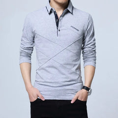 Turn-Down Stripe Slim Fit Shirt