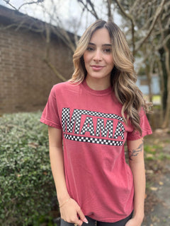 Checkered "Mama" T-Shirt