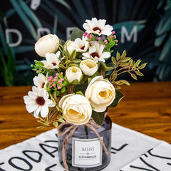 Silk Flower Jar Decor