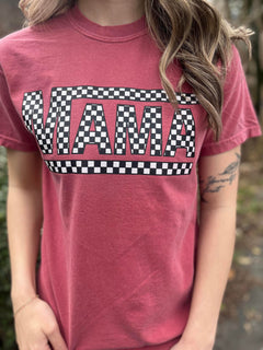 Checkered "Mama" T-Shirt