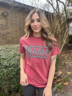 Checkered "Mama" T-Shirt