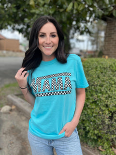 Checkered "Mama" T-Shirt