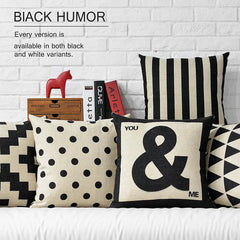 Modern Black & White Geometric Pillow Cushion