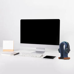 Leather and Wood Headphone Stand