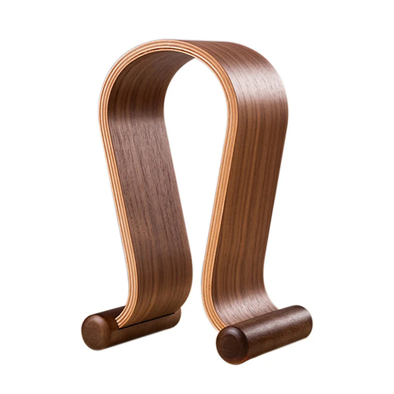 Leather and Wood Headphone Stand