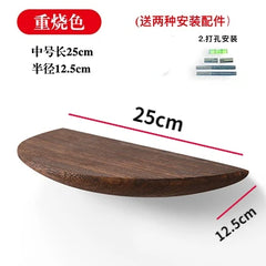 Wooden Semicircle Wall Shelf