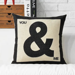 Modern Black & White Geometric Pillow Cushion