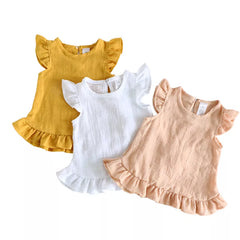 Ruffle Sleeve Girls Blouse