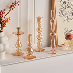 Glass Vase Candle Holders