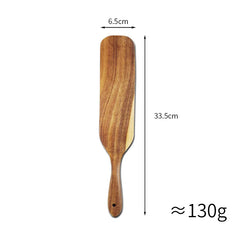 Long-Handled Wood Cooking Spatula Set
