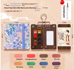 Mini Walnut Watercolor Set with Sketch Journal