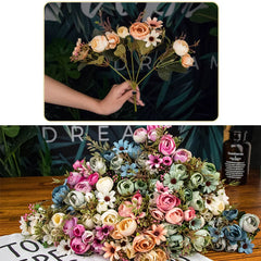 Silk Flower Jar Decor