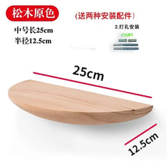 Wooden Semicircle Wall Shelf