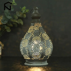 Moroccan Battery Powered Table Lamp