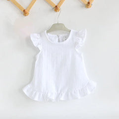 Ruffle Sleeve Girls Blouse