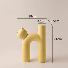 Cat Head Tube Vase
