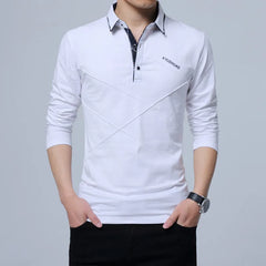 Turn-Down Stripe Slim Fit Shirt