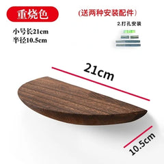 Wooden Semicircle Wall Shelf