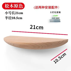 Wooden Semicircle Wall Shelf