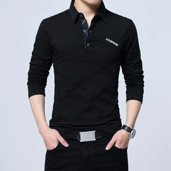 Turn-Down Stripe Slim Fit Shirt