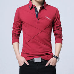 Turn-Down Stripe Slim Fit Shirt