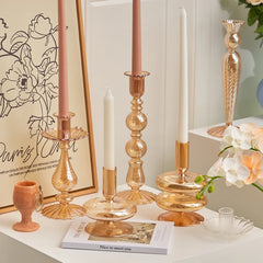 Glass Vase Candle Holders