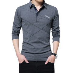 Turn-Down Stripe Slim Fit Shirt