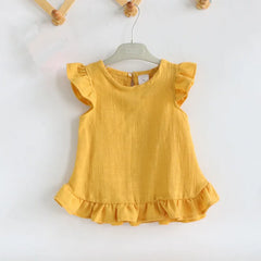 Ruffle Sleeve Girls Blouse