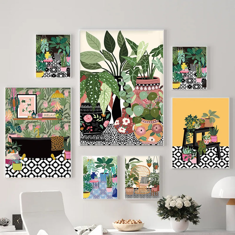 Botanical House Plants Art
