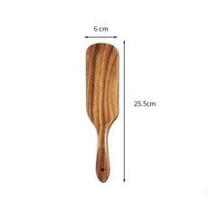 Long-Handled Wood Cooking Spatula Set