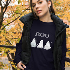 Boo Bedsheet Ghosts Long Sleeve Tee