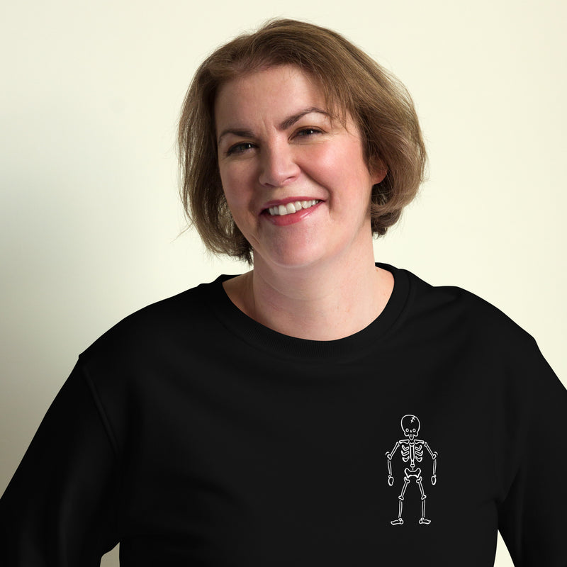 Skeleton Embroidered Organic Sweatshirt