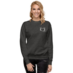 Skeleton Heart Hands Embroidered Sweatshirt