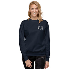 Skeleton Heart Hands Embroidered Sweatshirt