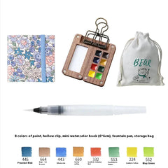 Mini Walnut Watercolor Set with Sketch Journal